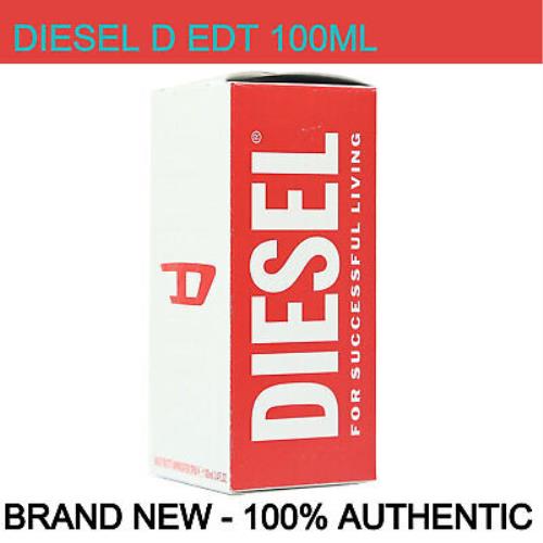 Diesel D Eau de Toilette Unisex Spray Bottle 3.4oz/100ml