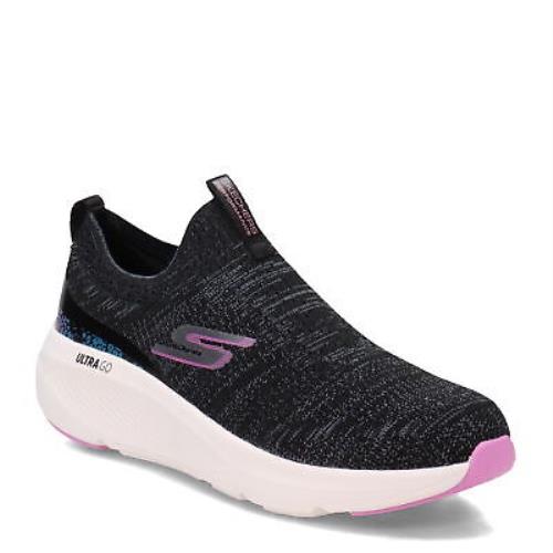 Women`s Skechers GO Run Elevate - Indigo Running Shoe 128339-BKPK Black Pink Fa - BLACK PINK