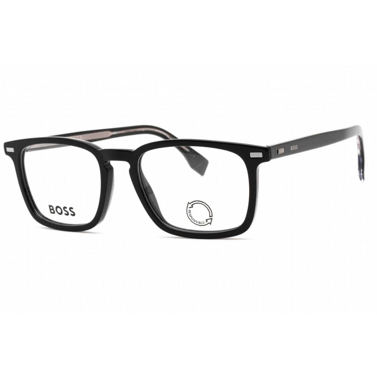 Hugo Boss Women`s Eyeglasses Rectangular Frame Clear Demo Lens Boss 1368 0807 00