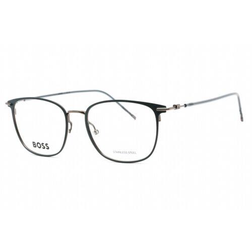 Hugo Boss Men`s Eyeglasses Matte Blue Dark Ruthenium Frame Boss 1431 0H2T 00