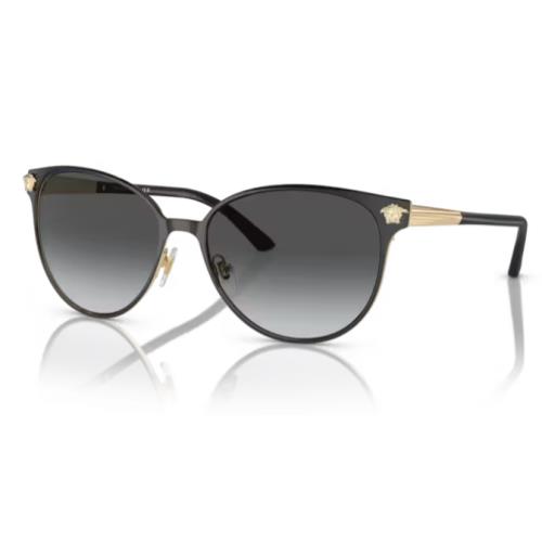 Versace 0VE2168 1377T3 Black / Grey Gradient Oval Women`s Sunglasses