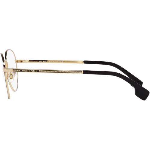 Versace VE 1279 1436 Gold/matte Black Metal Round Eyeglasses 53mm