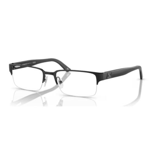 Versace 0VE1184 1261 Matte Black 53mm Rectangular Men`s Eyeglasses