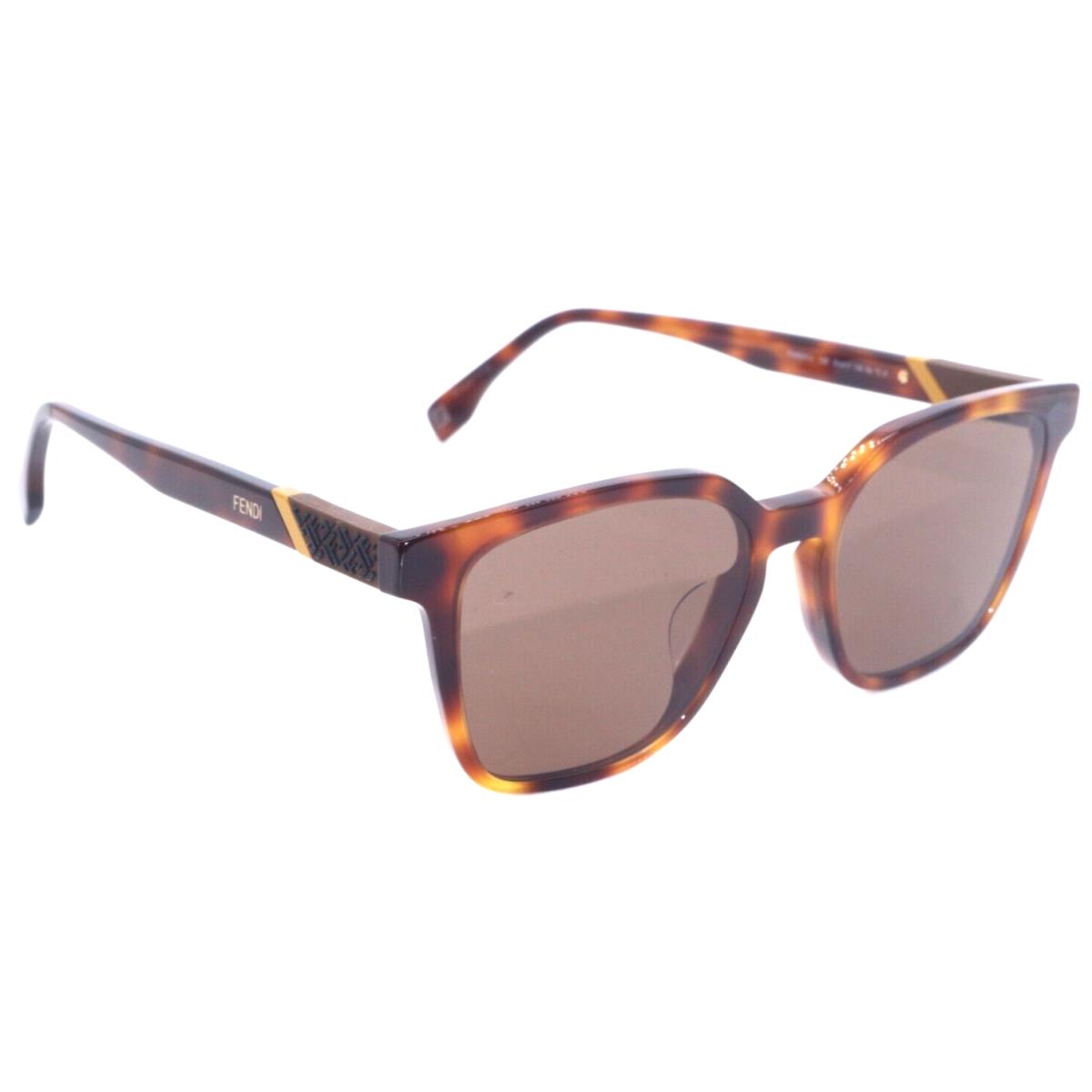 Fendi FE 40057U 53E Blonde Havana/brown Lenses Sunglasses 53-17