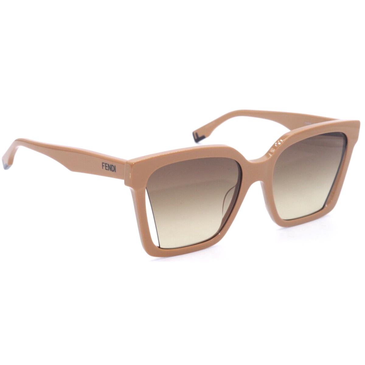 Fendi FE 40085I 57F Light Brown/brown Gradient Sunglasses 55-18