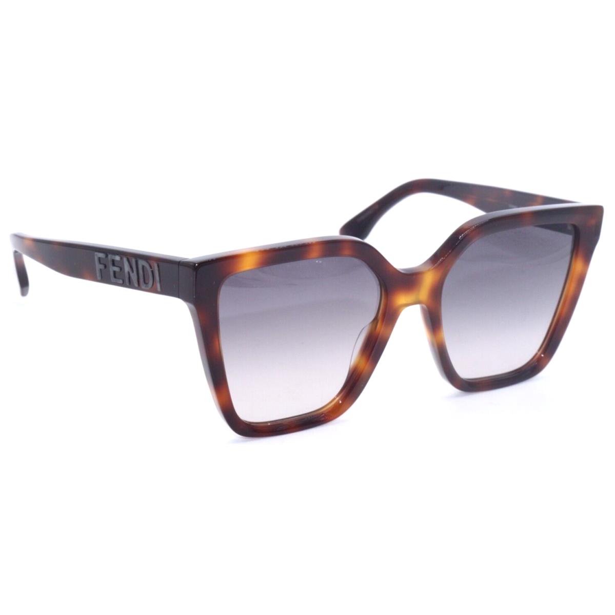 Fendi FE 40086I 53B Blonde Havana/blue Gradient Lenses Sunglasses 55-18