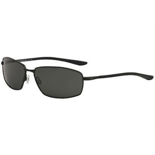 Nike Pivot Six EV1093 EV/1093 001 Sunglasses Black/grey Polarized Rectangle 62mm - Frame: Black, Lens: Gray