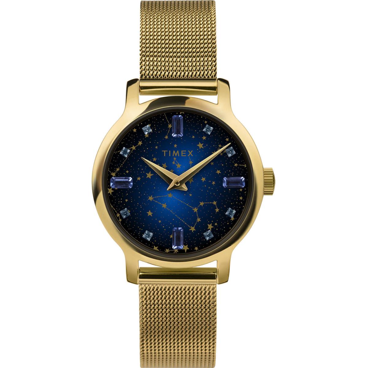 Timex TW2V51900 Transcend Celestial Women`s Analog Watch Gold-tone Bracelet