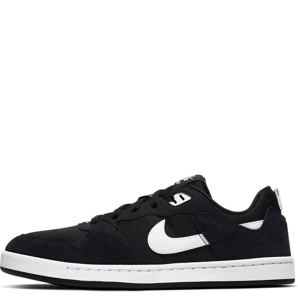 Nike SB Alleyoop CJ0882-001 Men`s Black White Low Top Skate Sneaker Shoes DMX6 - Black White