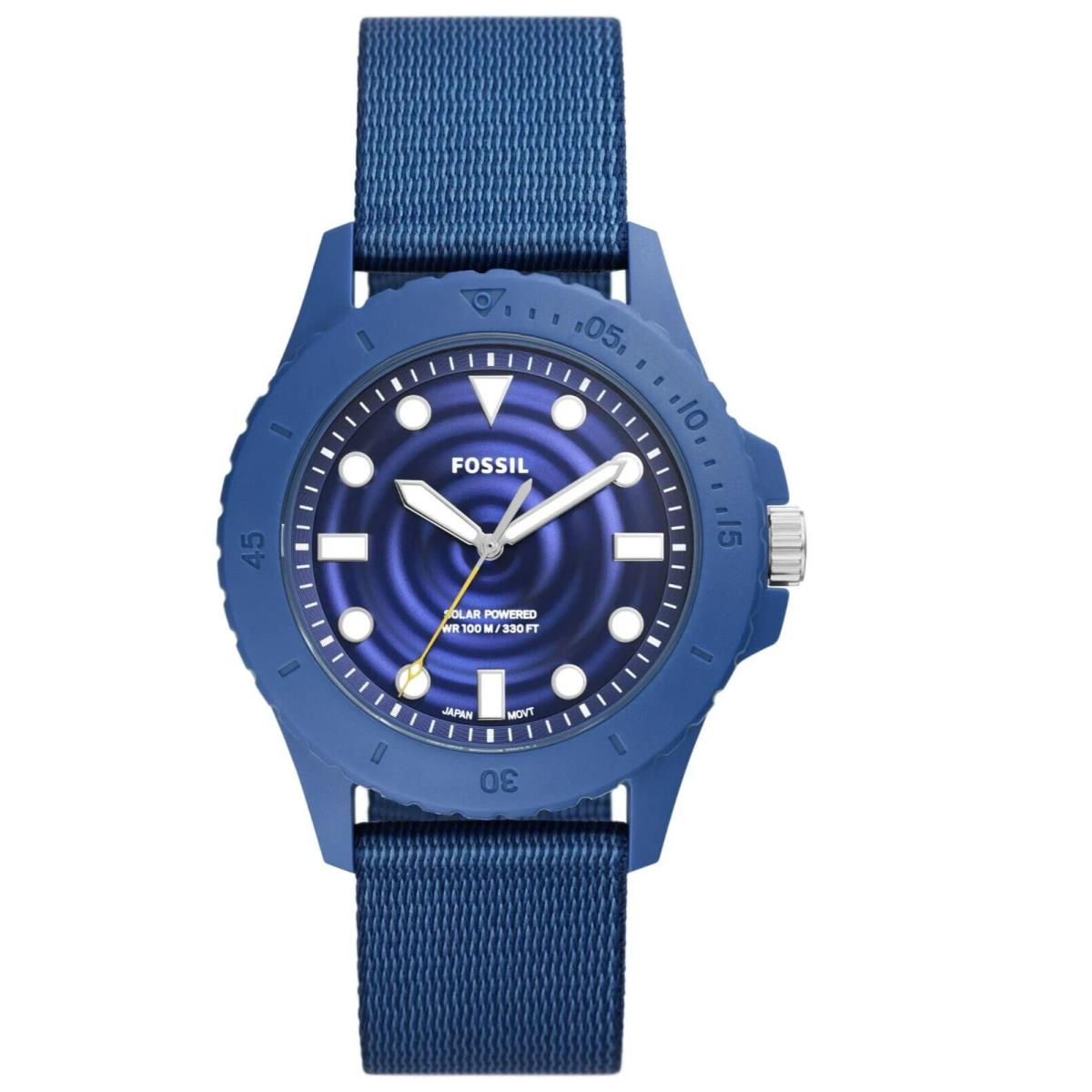 Fossil Men`s Watch Solar Powered FB-01 Tide Ocean Blue Dial FS5893 100M