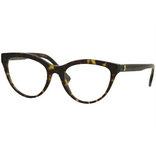 Burberry BE2311 3002 Eyeglasses Frame Women`s Dark Havana Full Rim Cat Eye 51mm