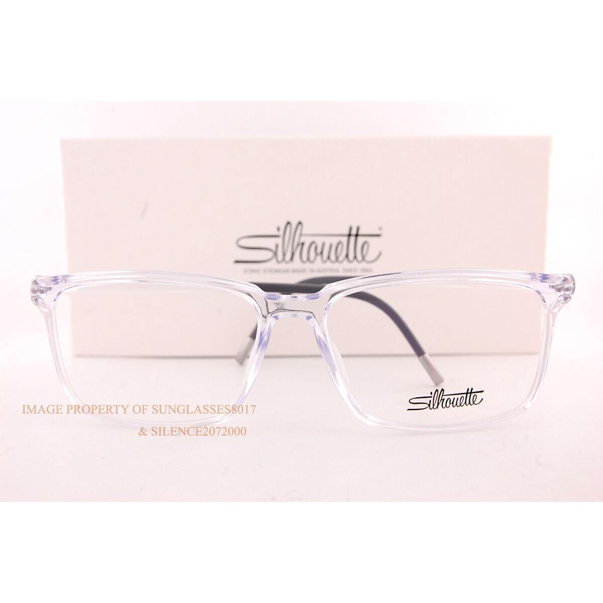 Silhouette Eyeglass Frames Eos View 2928 1010 Crystal 56mm Men Women