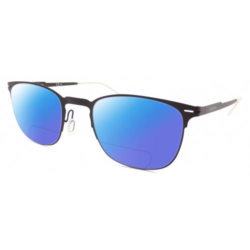 Carrera CA6660 Unisex Polarized Bifocal Sunglasses in Black Frosted Crystal 50mm Blue Mirror