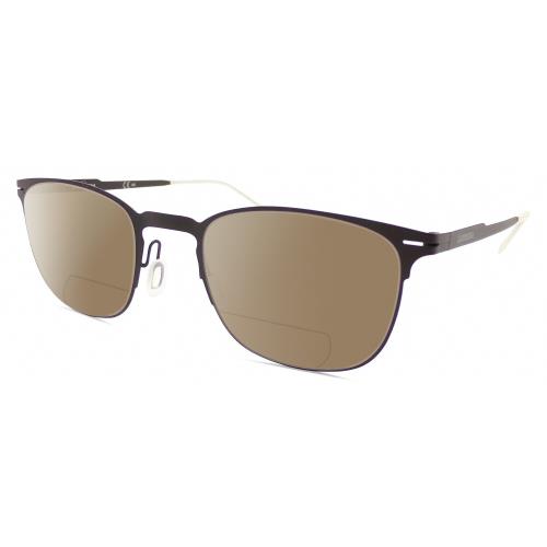 Carrera CA6660 Unisex Polarized Bifocal Sunglasses in Black Frosted Crystal 50mm Brown