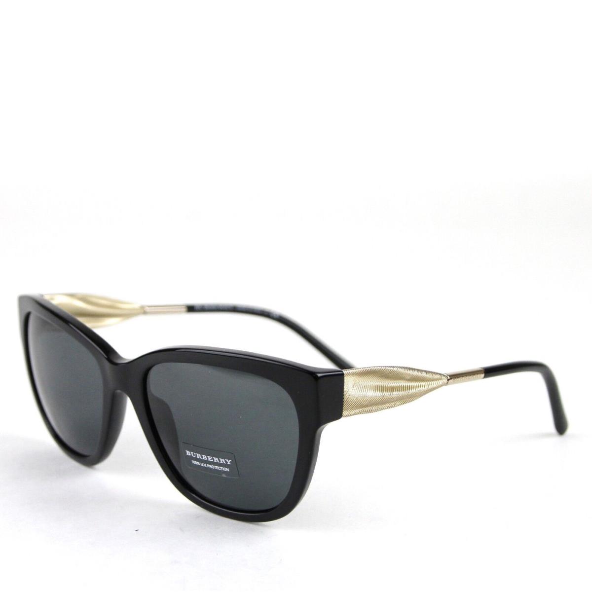 Burberry Cat-eye Black Sunglasses with Golden Accent 4203 3001/87