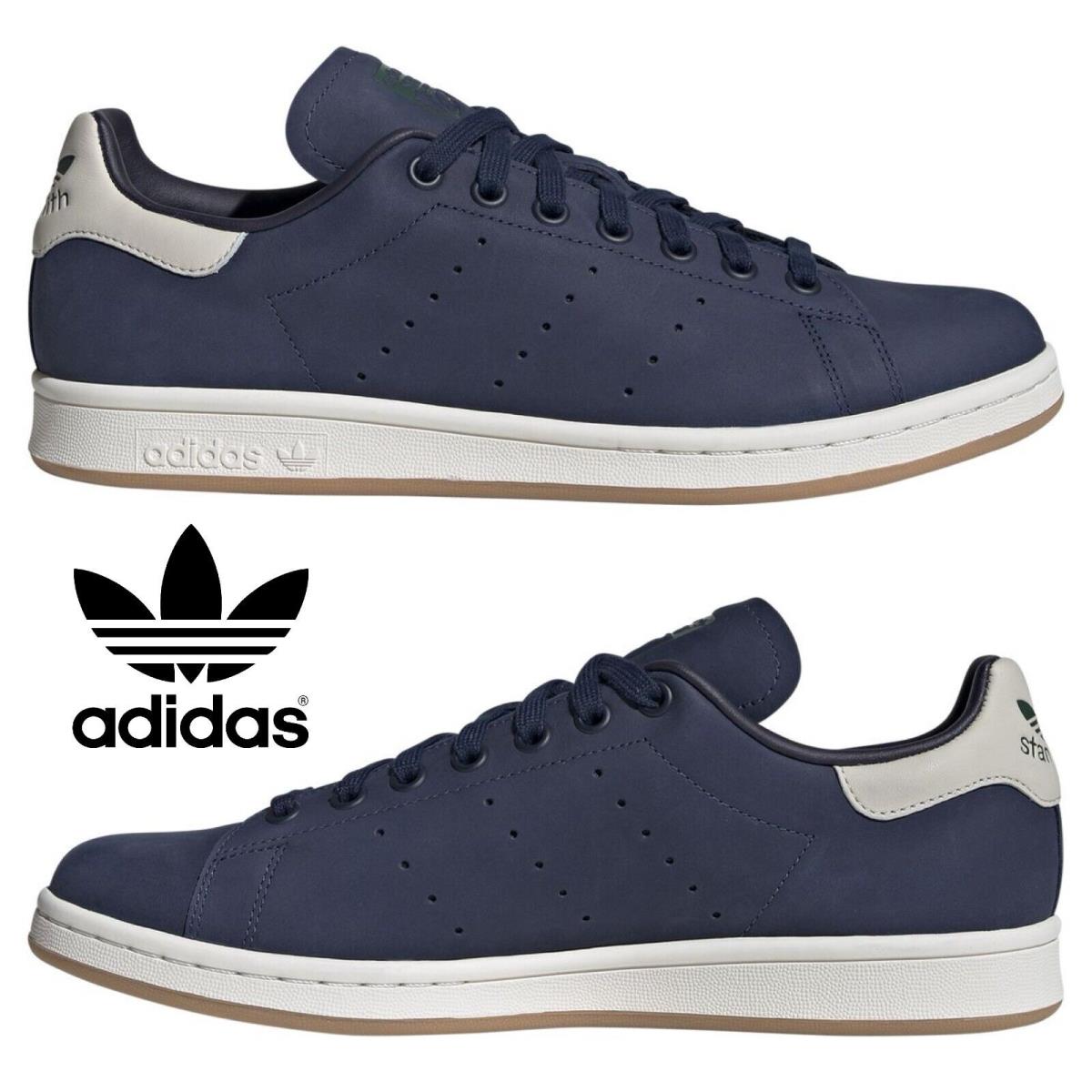 Adidas Originals Stan Smith Men`s Sneakers Comfort Sport Casual Shoes Blue - Blue, Manufacturer: Night Indigo/Alumina/Collegiate Green