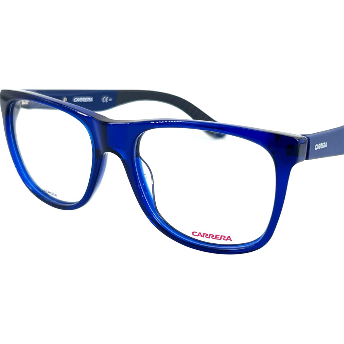 Carrera CA8814 Men`s Plastic Eyeglass Frame 0A1K Transparent Blue 53-18 W/case - 0807 Black, Frame: Blue