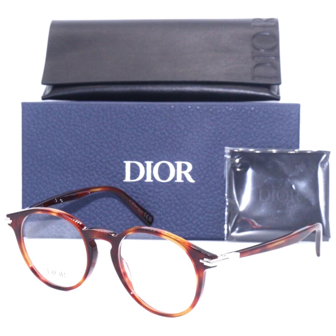 Christian Dior Diorblacksuito R6I 2500 Round Blonde Havana Eyeglasses 50-20 - Frame: BLONDE HAVANA