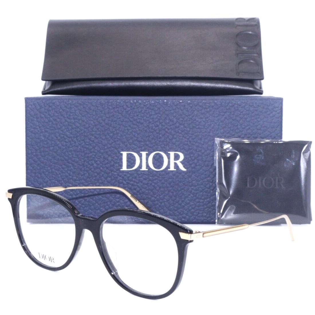 Christian Dior Gemdioro R5I 1200 Black Gold Eyeglasses 54-17