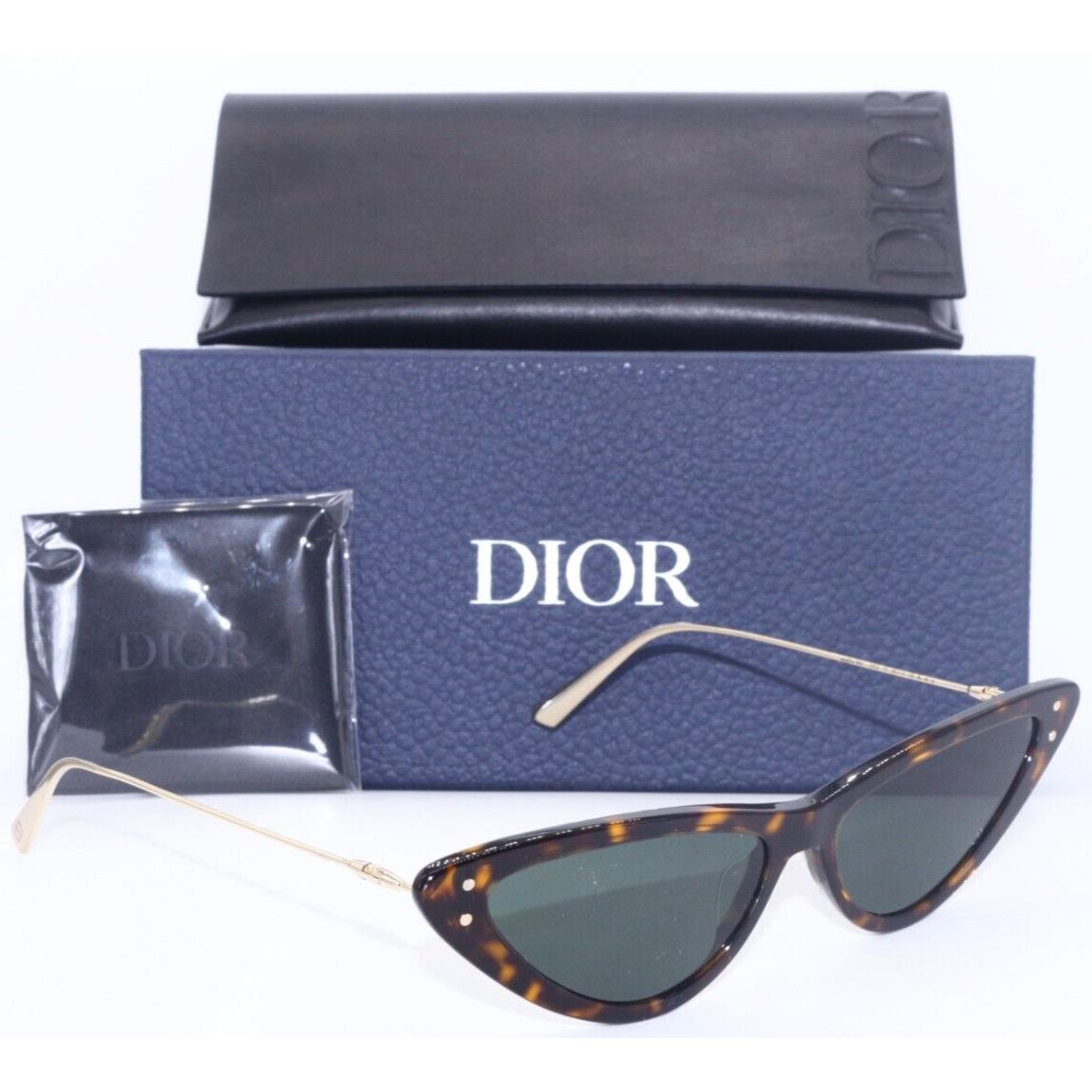 Christian Dior Missdior B4U 22C0 Havana Gold/green Lens Sunglasses 55-14