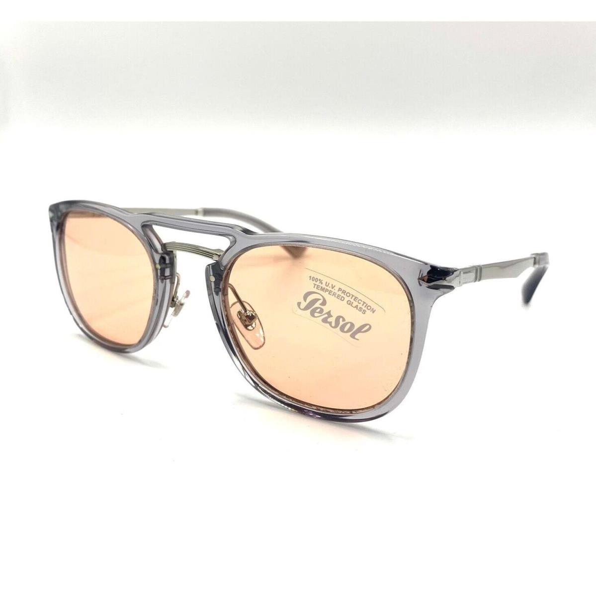 Persol PO3265S Sunglasses 309/4Q Transparent Grey/light Pink Lens 50mm