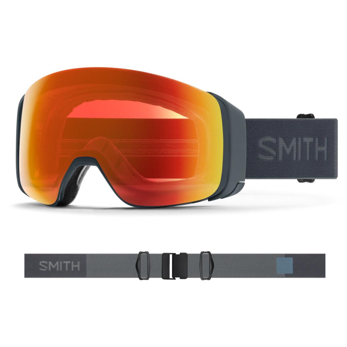 Smith Optics 4D Mag Goggles - Slate Chromapop Everyday Red Mirror + Chromapop S