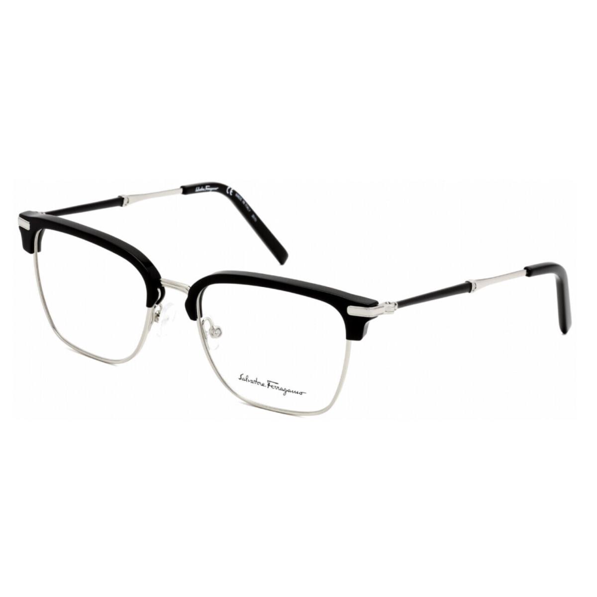 Salvatore Ferragamo Eyeglasses SF2194 976 50-17 150 Silver Black Frames