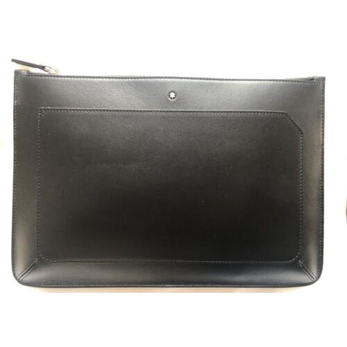 Montblanc Meisterst ck Double Zipper Urban Leather Clutch Purse Hand Bag 114334