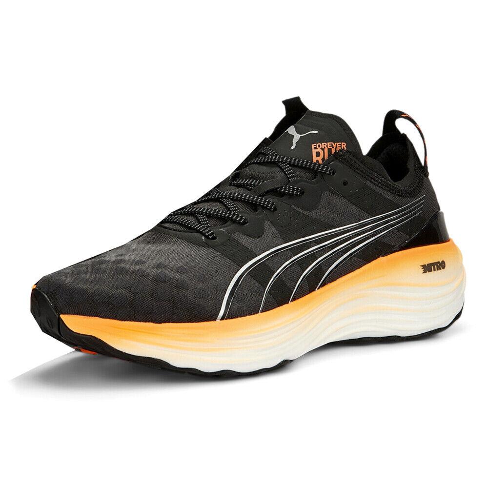 Puma Foreverrun Nitro Running Mens Black Sneakers Athletic Shoes 37775705 - Black