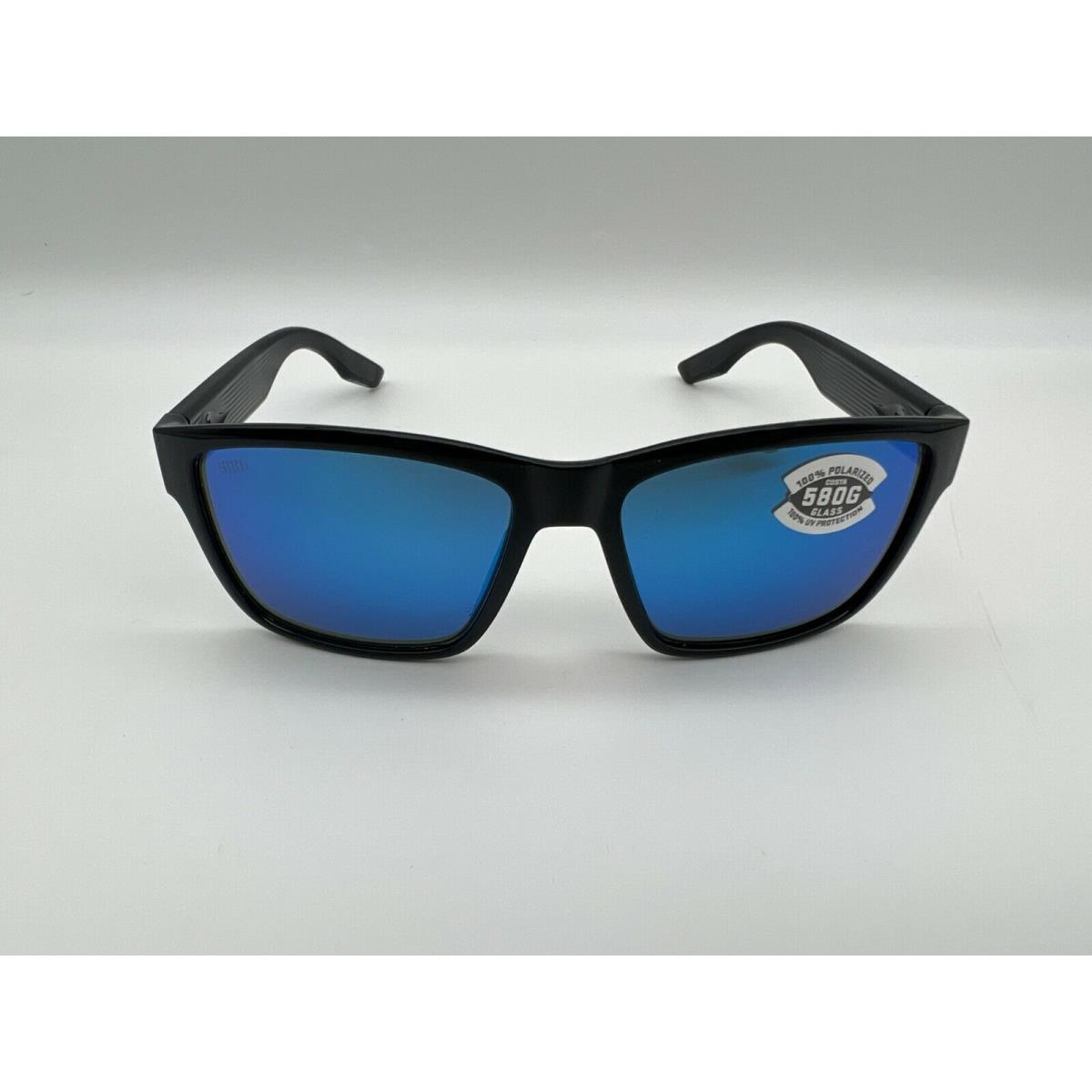 Costa Del Mar Paunch Polarized Sunglasses Black / Blue Mirror Glass 580G