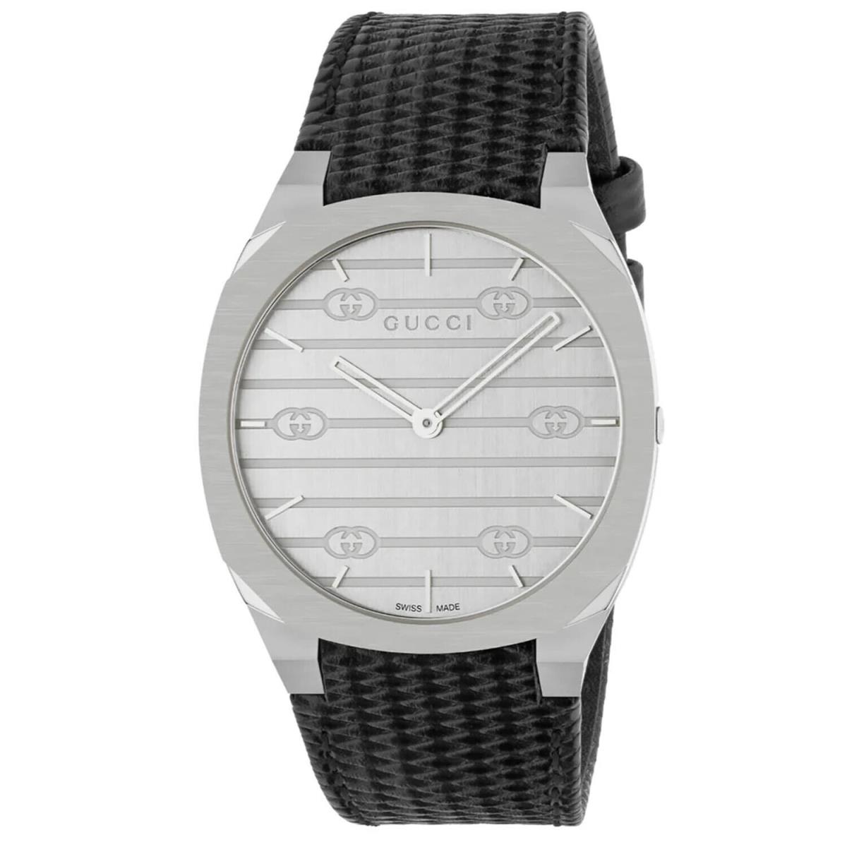 Gucci Women`s 25H Silver Dial Watch - YA163419