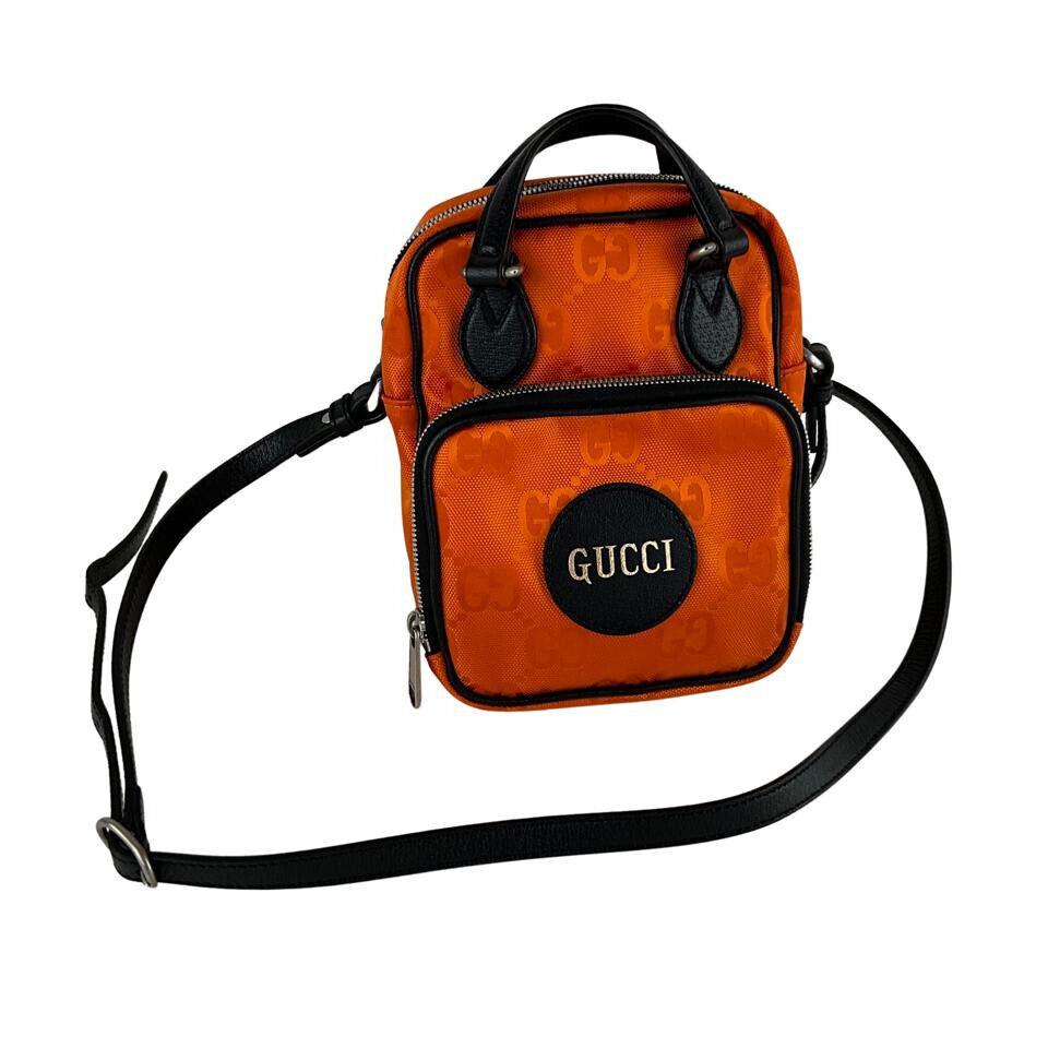 Gucci Men`s Messenger Shoulder Bag Interlocking GG Orange Sz M