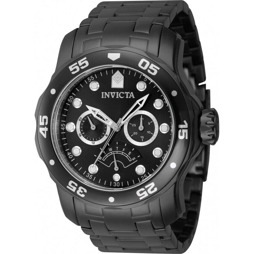 Invicta Pro Diver Gmt Retrograde Quartz Black Dial Men`s Watch 47000