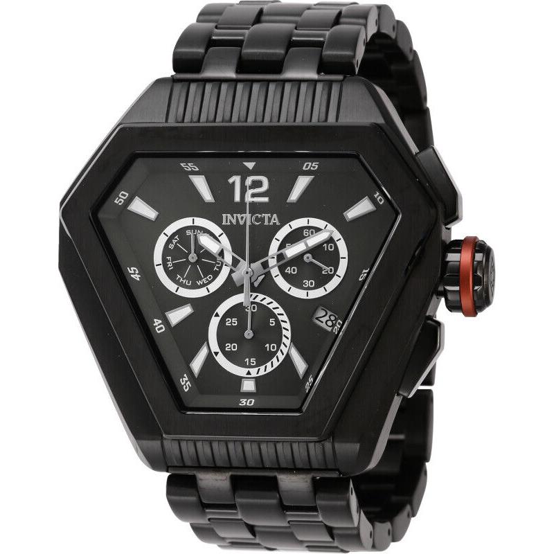 Invicta Men`s Speedway Quartz Chronograph Charcoal Dial Stainless Steel Watch