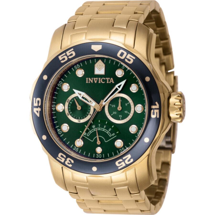 Invicta Pro Diver Retrograde Gmt Quartz Green Dial Men`s Watch 46998