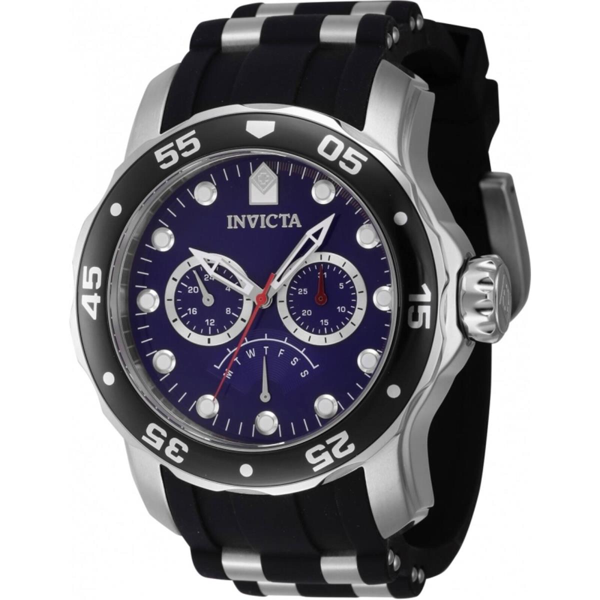 Invicta Men`s Watch Pro Diver Quartz Blue Dial TT Black/silver Tone Strap 46967