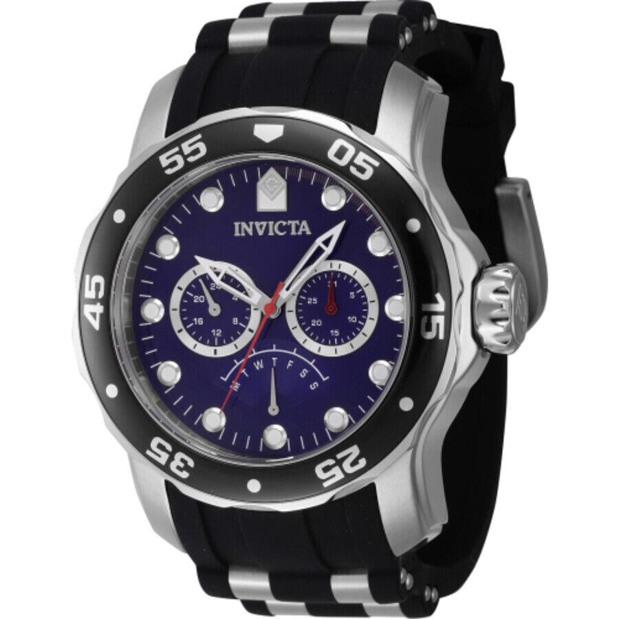 Invicta Pro Diver Retrograde Gmt Quartz Blue Dial Men`s Watch 46967