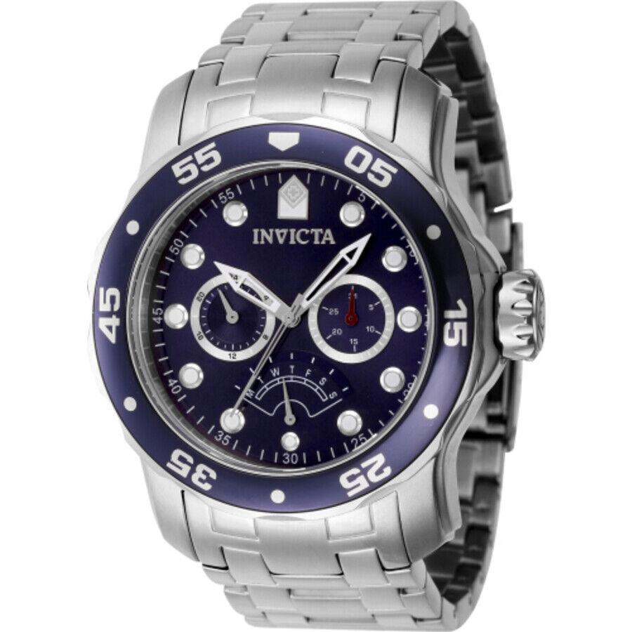 Invicta Pro Diver Retrograde Gmt Quartz Blue Dial Men`s Watch 46993