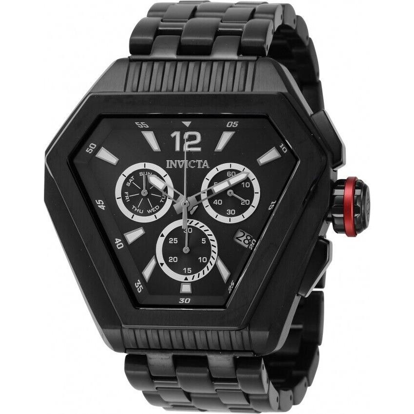 Invicta Men`s Speedway Black Dial Chronograph Quartz Swiss Made Bracelet Watch