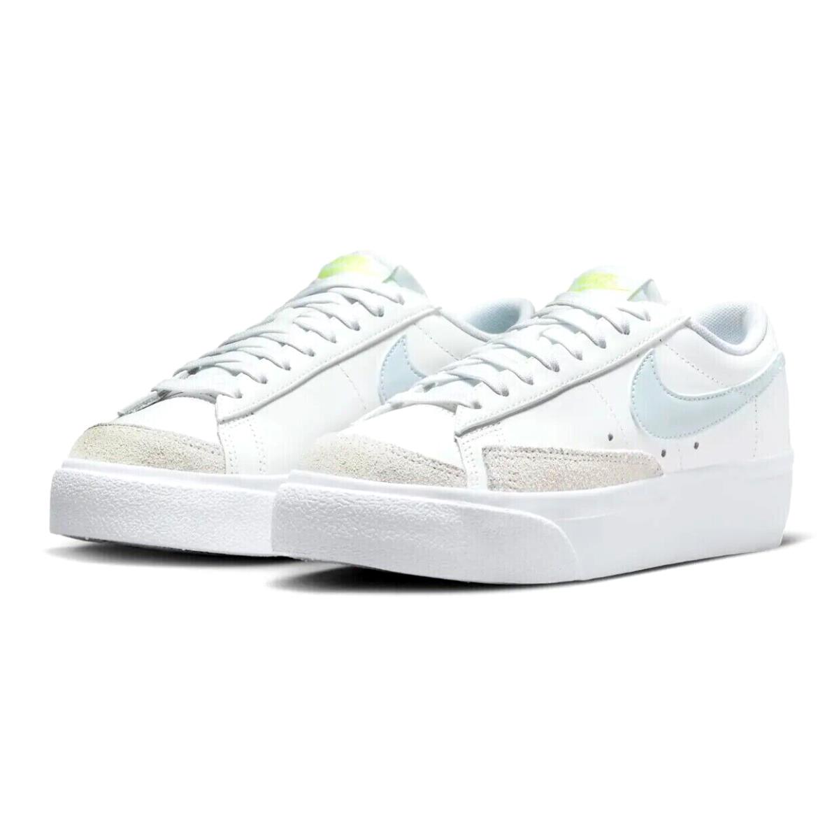 Nike Blazer Low Platform Womens Size 11.5 Shoes DJ0292 112 White/blue Tint - 