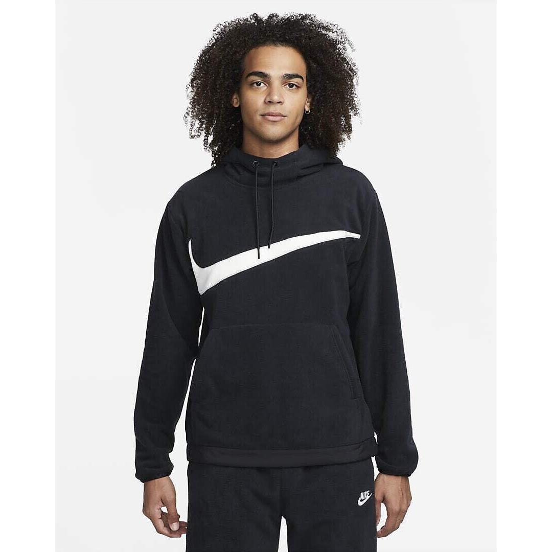 Nike Men`s Club+ Fleece Winterized Pullover Hoodie DQ4896-010 Sz XL Black