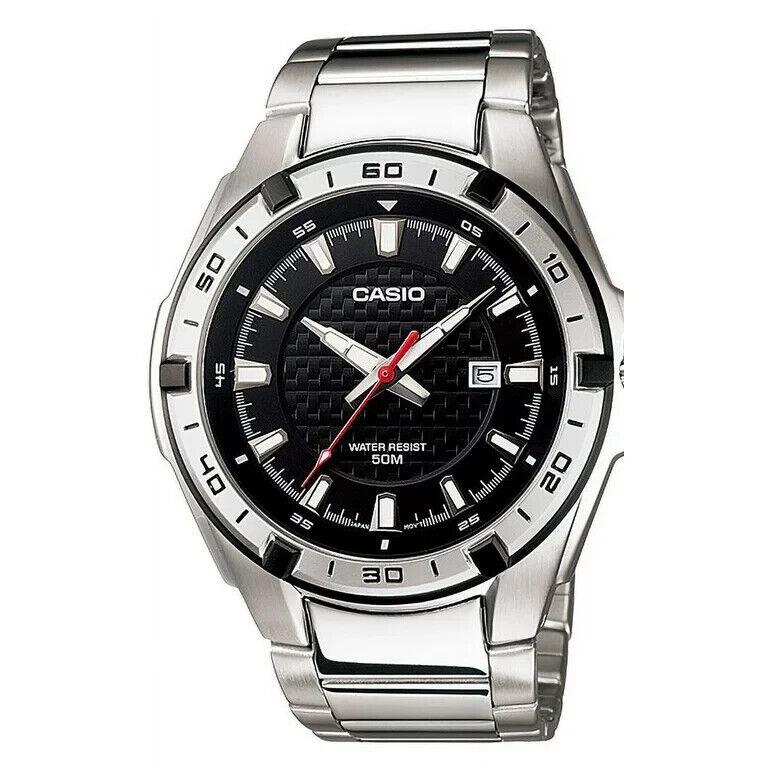 Casio Men`s MTP1306D-1AV Stainless-steel Quartz Watch with Black Dial