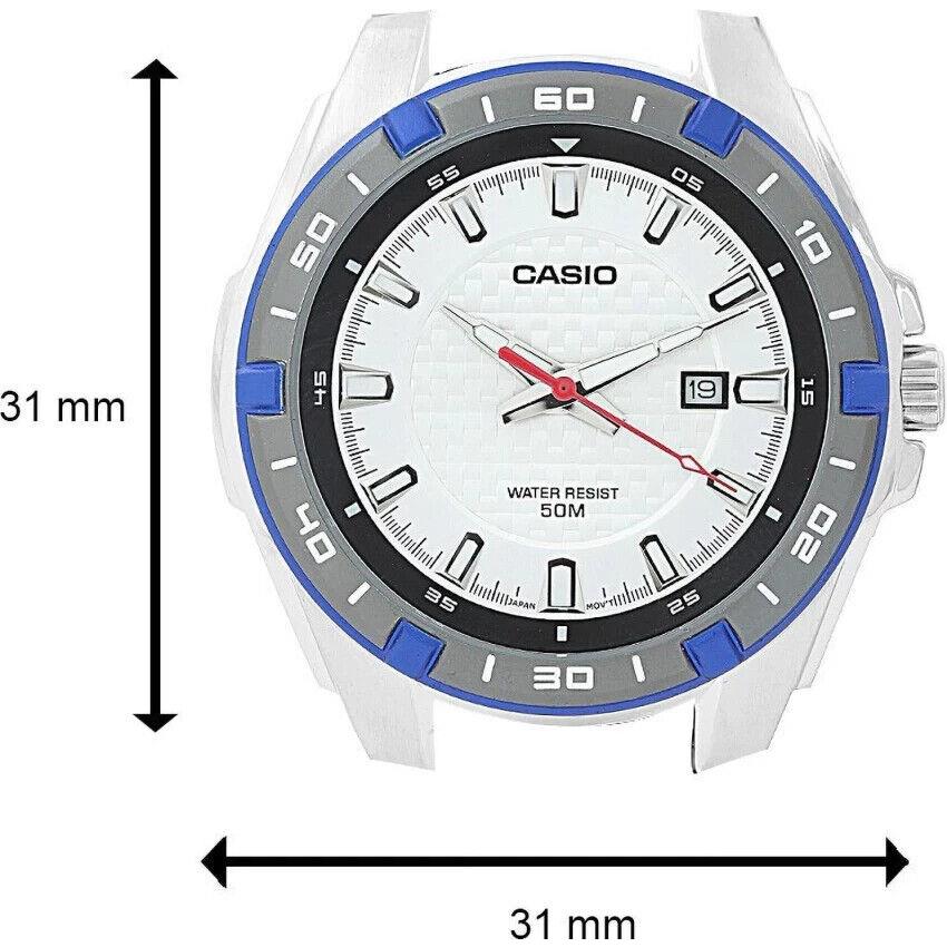 Casio Men`s MTP1306D-7AV Silver Stainless-steel Quartz Watch with White Dial