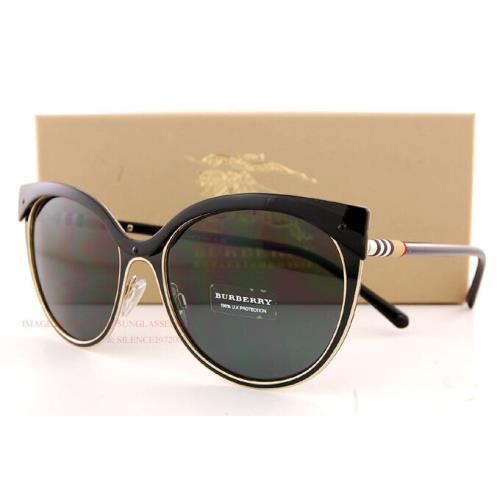 Burberry Sunglasses BE 3096 126287 Black/gold/gray For Women