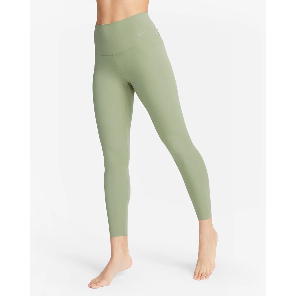 Women s Nike Zenvy Gentle-support High-waisted 7/8 Leggings S M Oil Green