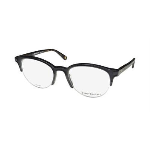 Juicy Couture 164 Eyewear 00A8 50-19-135 Womens Half-rim Plastic Oval Black