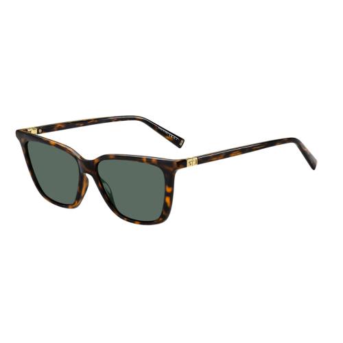 Givenchy GV 7160/S 086/QT Havana/green Square Women`s Sunglasses