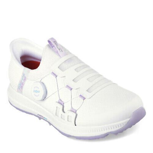 Women`s Skechers Gogolf: Elite 5 - Slip `in Golf Shoe 123062-WLV White/lavender - White/Lavender