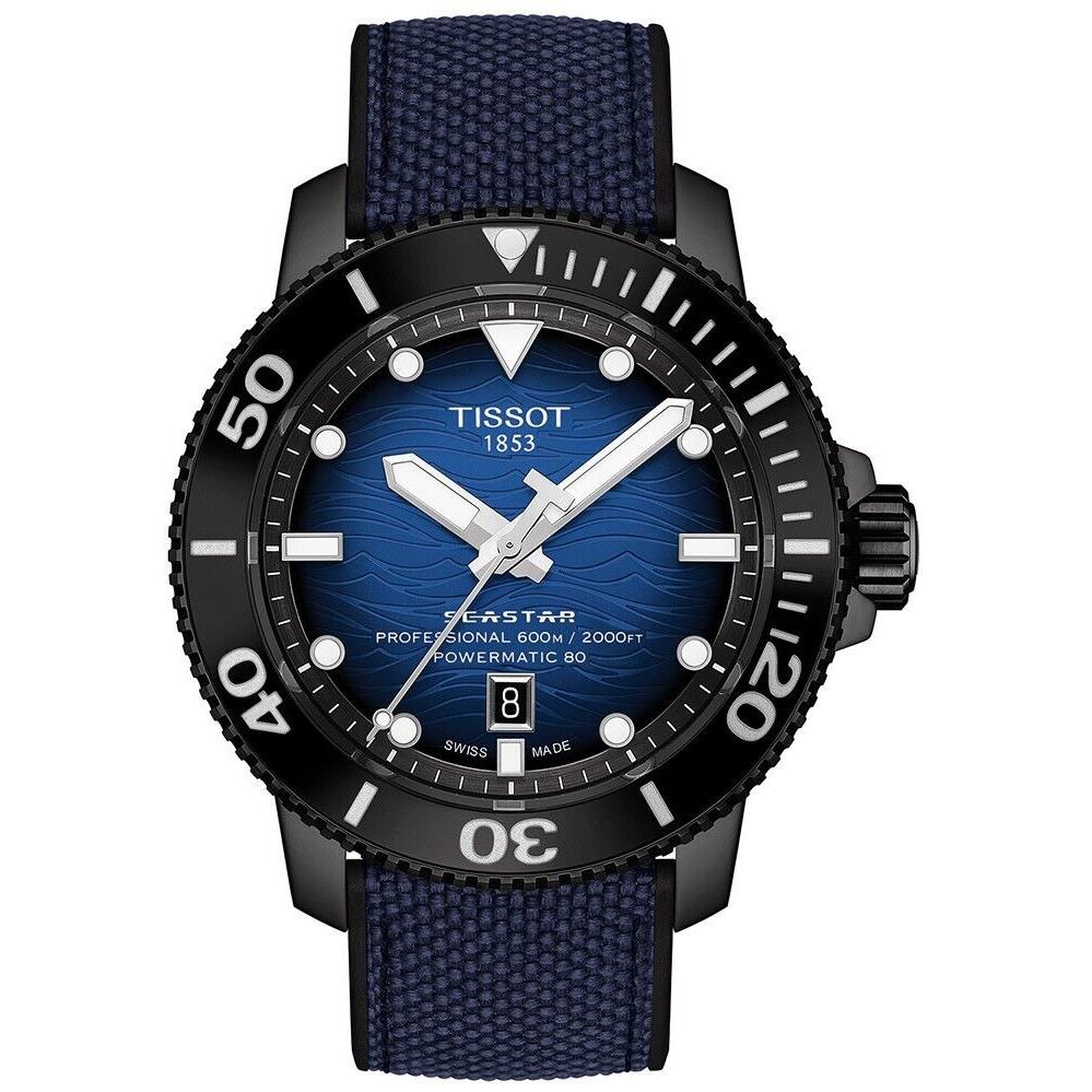 Tissot T1206073704100 Seastar 2000 46MM Black Case Rubber T120.607.37.041.00