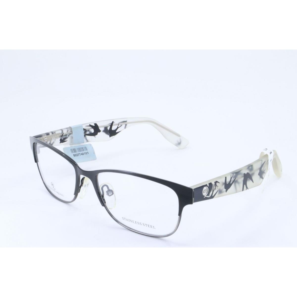 Alexander Mcqueen MCQ0030 Black Cat Eye Women Full Rim 54-16-140 Eyeglass